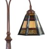 LumiLamp 5LL-6366 Tiffany tafellamp bruin glas 48x19x64 cm E27