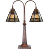 LumiLamp 5LL-6366 Tiffany tafellamp bruin glas 48x19x64 cm E27
