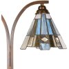 LumiLamp 5LL-6368 Tiffany tafellamp bruin blauw 48x19x57cm E27 2x60W