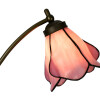 LumiLamp 5LL-6369 Tiffany tafellamp roze bruin 26x19x50cm E14