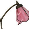 LumiLamp 5LL-6369 Tiffany tafellamp roze bruin 26x19x50cm E14