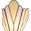 LumiLamp 5LL-6365 Tiffany Wandlamp Wit Beige 20x10x29cm E14 Glas Metaal