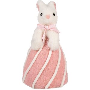 Clayre & Eef Decoratief Konijn Wit Roze Landelijke...