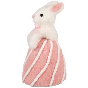 Clayre & Eef Decoratief Konijn Wit Roze Landelijke...