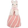Clayre & Eef Decoratief Konijn Wit Roze Landelijke Stijl Ø 12x21 cm