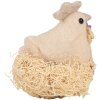 Clayre & Eef sierkip landelijke stijl beige 10x11x13 cm