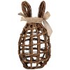 Clayre & Eef decoratief konijn rotan naturel bruin 16x16x31 cm landelijke stijl