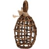 Clayre & Eef decoratief konijn rotan naturel bruin 16x16x31 cm landelijke stijl