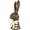 Clayre & Eef decoratief konijn rotan 17x17x40 cm met strik landelijke stijl