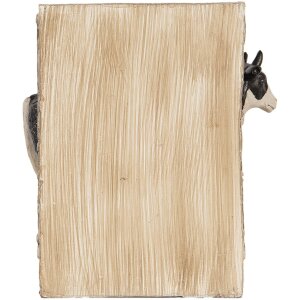 Clayre & Eef boekensteunen set koeien landelijke stijl bruin zwart 2-delig polyresin