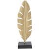 Mauro Ferretti decoratief beeld Leaf Glam Gold Zwart 10x10x34 cm