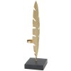 Mauro Ferretti decoratief beeld Leaf Glam Gold Zwart 10x10x34 cm