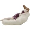 Mauro Ferretti decoratief figuur Dolly op een wolk 25x11x16 cm donkerrood