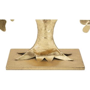 Mauro Ferretti decoratie levensboom met vlinders 31x8x30 cm goudkleurig