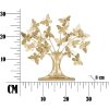 Mauro Ferretti decoratie levensboom met vlinders 31x8x30 cm goudkleurig
