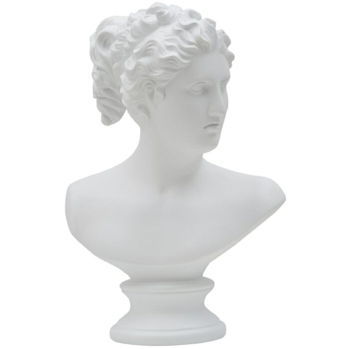 Mauro Ferretti sculptuur Romeinse vrouw 21,5x14,5x34 cm wit