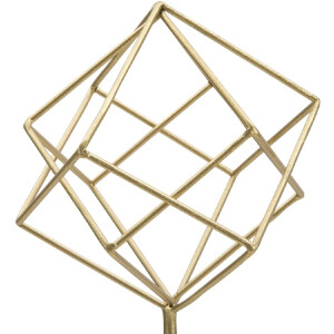 Mauro Ferretti sculptuur Kubus 16x18x52,5 cm goud-wit