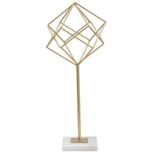 Mauro Ferretti sculptuur Kubus 16x18x41,5 cm goud-wit