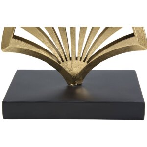 Mauro Ferretti sculptuur Triple Leaf 23,5x10x44 cm goud-zwart