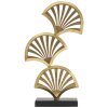 Mauro Ferretti sculptuur Triple Leaf 23,5x10x44 cm goud-zwart