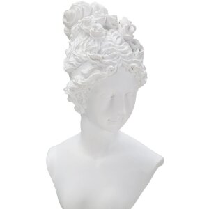 Mauro Ferretti sculptuur Vrouw met sokkel 11x10,5x35,5 cm wit