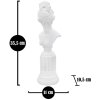 Mauro Ferretti sculptuur Vrouw met sokkel 11x10,5x35,5 cm wit