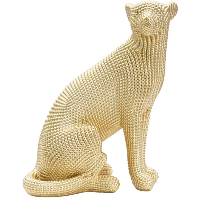 Mauro Ferretti sculptuur luipaard 23x15,5x29 cm goud