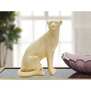 Mauro Ferretti sculptuur luipaard 23x15,5x29 cm goud