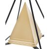 Mauro Ferretti sculptuur piramide met metalen frame 15x15x21 cm goud-zwart