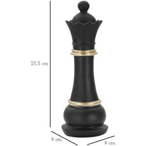 Mauro Ferretti sculptuur Queen 9x25,5 cm zwart-goud
