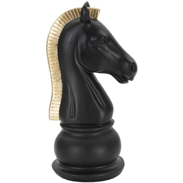 Mauro Ferretti sculptuur Paard 10,5x8,5x19 cm zwart-goud