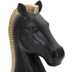 Mauro Ferretti sculptuur Paard 10,5x8,5x19 cm zwart-goud