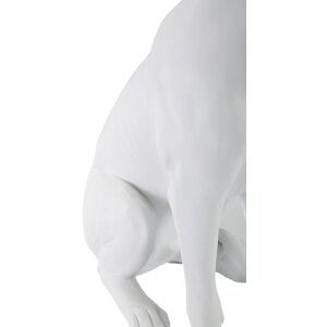 Mauro Ferretti honden sculptuur Hond Wit 20x12,5x33 cm witgoud