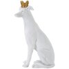 Mauro Ferretti honden sculptuur Hond Wit 20x12,5x33 cm witgoud