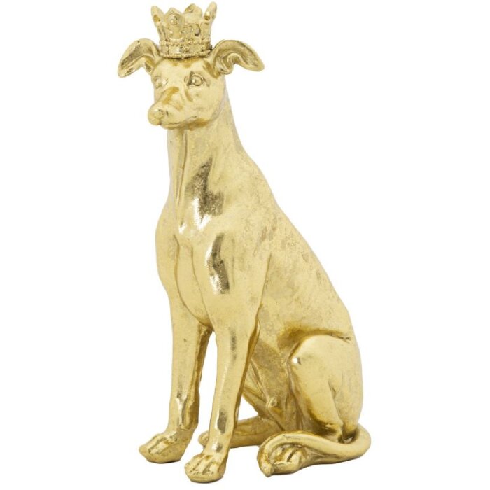 Mauro Ferretti honden sculptuur Hond Goud 20x12,5x33 cm goud