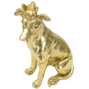 Mauro Ferretti honden sculptuur Hond Goud 20x12,5x33 cm goud