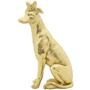 Mauro Ferretti honden sculptuur Hond Goud 20x12,5x33 cm goud