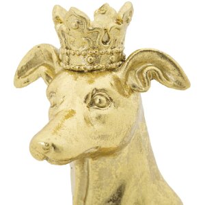 Mauro Ferretti honden sculptuur Hond Goud 20x12,5x33 cm goud
