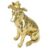Mauro Ferretti honden sculptuur Hond Goud 20x12,5x33 cm goud