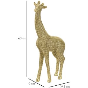 Mauro Ferretti sculptuur giraffe 19,8x8x40 cm goud