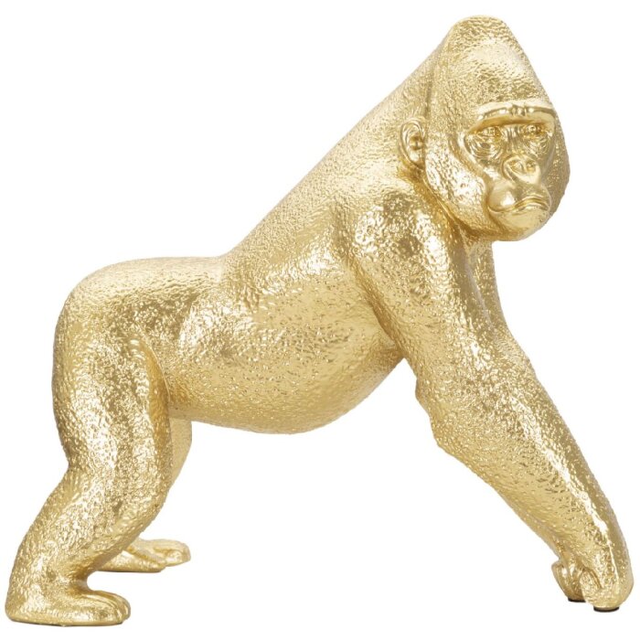 Mauro Ferretti gorilla sculptuur 24,3x13,9x22,8 cm goud