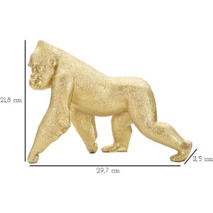 Mauro Ferretti gorilla sculptuur 29,7x11,5x21,8 cm goud