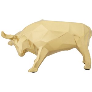 Mauro Ferretti stier sculptuur 19,5x9,9x10,6 cm goud