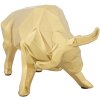 Mauro Ferretti stier sculptuur 19,5x9,9x10,6 cm goud