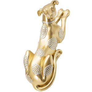 Mauro Ferretti honden sculptuur 32,2x9,5x18,3 cm goud zilver