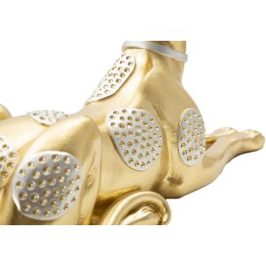 Mauro Ferretti honden sculptuur 32,2x9,5x18,3 cm goud zilver