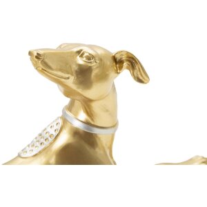 Mauro Ferretti honden sculptuur 32,2x9,5x18,3 cm goud zilver
