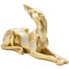 Mauro Ferretti honden sculptuur 32,2x9,5x18,3 cm goud zilver