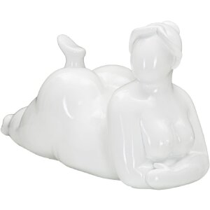 Mauro Ferretti Vrouw Yoga Relax sculptuur 32x12,5x16 cm wit