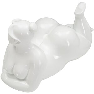 Mauro Ferretti Vrouw Yoga Relax sculptuur 32x12,5x16 cm wit